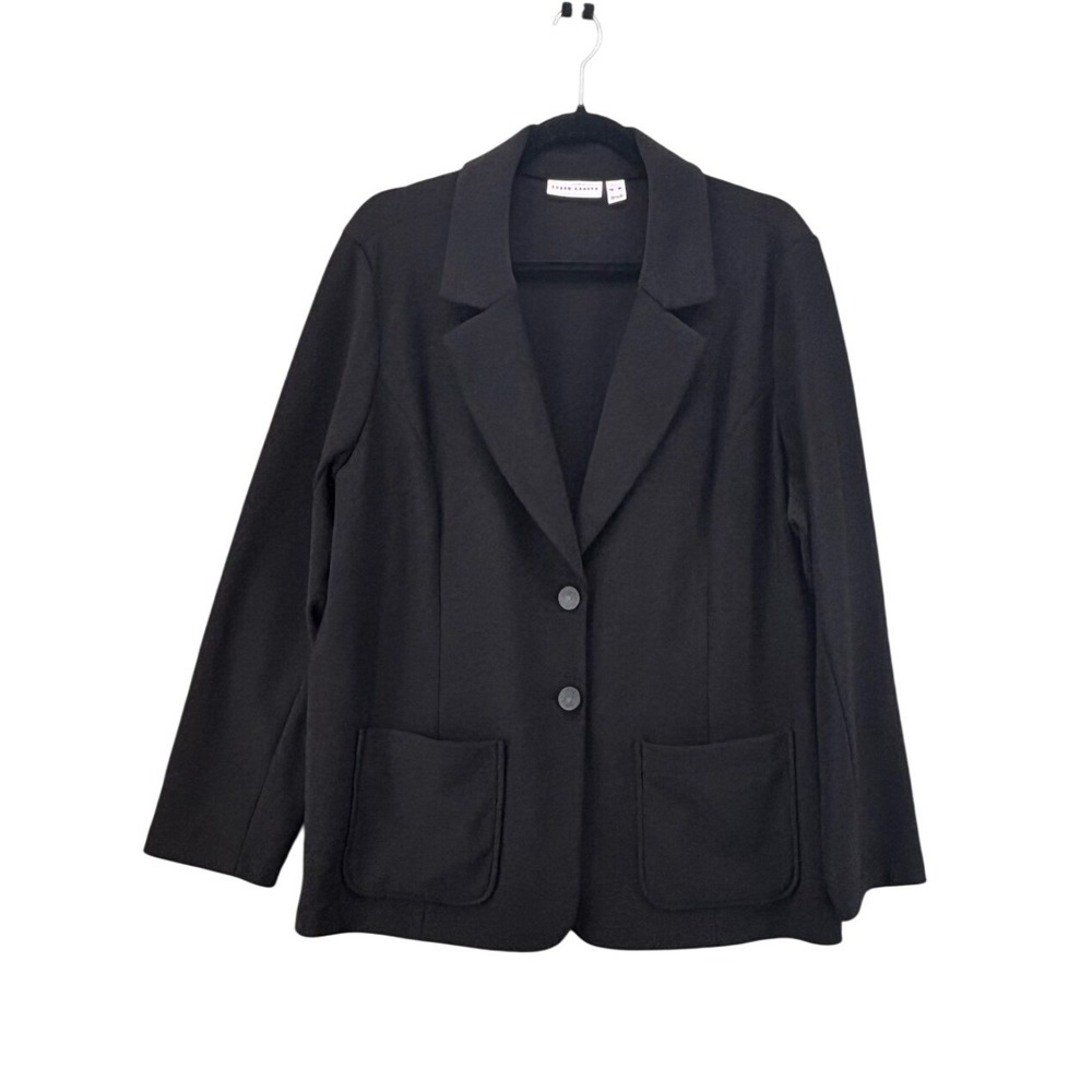 Susan Graver  Blazer XL Fleece Lined Liquid Knit Career Work Business Minimalist